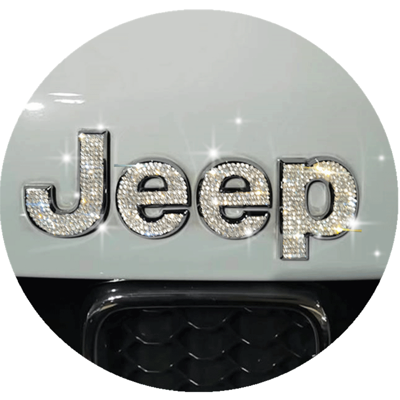 适用镶钻jeep吉普自由侠车标贴钻