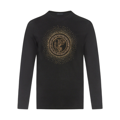 PP轻奢潮牌男装pleikpholppe秋冬时尚百搭打底潮流烫钻长袖T恤