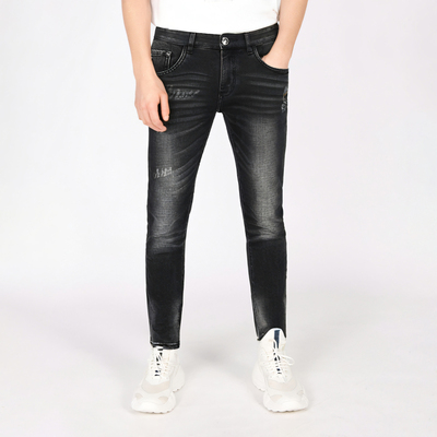 pleikpholppe普莱克翡丽 2024秋季新款轻奢潮流烫钻休闲牛仔裤男