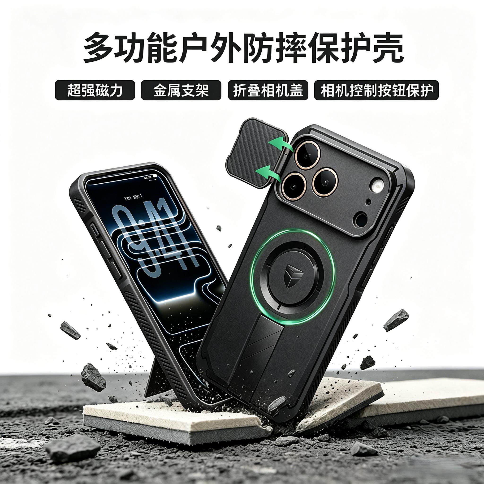 牧行者DEXNOR适用苹果iPhone17ProMax手机壳带支架17镜头保护套magsafe强磁吸air相机按键全包防摔新款高级