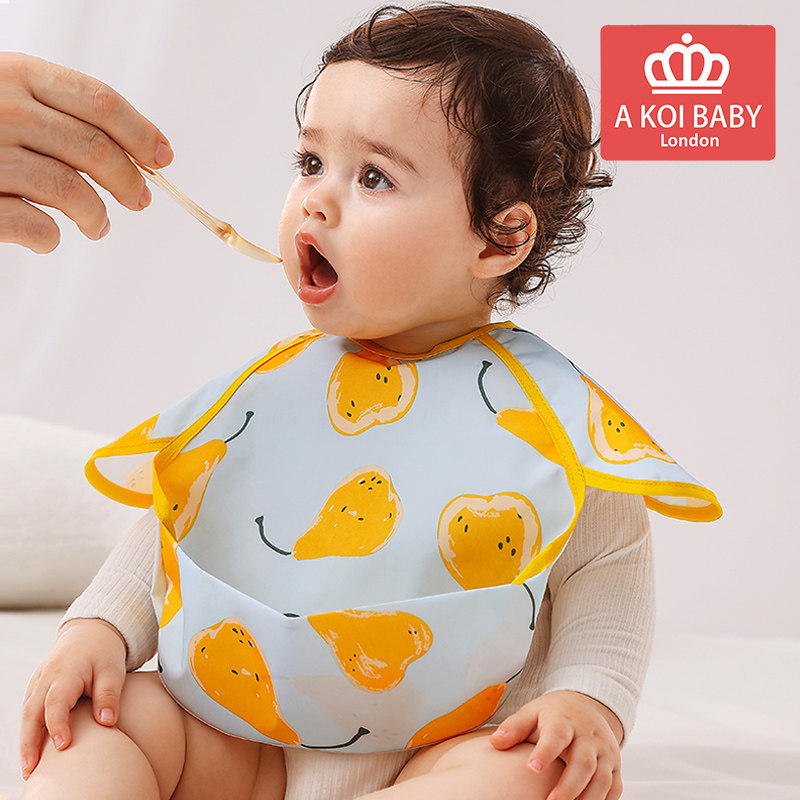 男女宝宝吃饭围兜食饭兜婴儿童防水辅食围嘴罩衣无袖背心夏季薄款