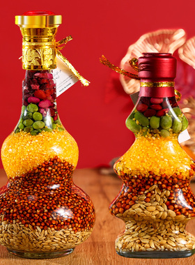 乔迁之喜装饰五谷丰登杂粮摆件新居布置桥迁用品礼品新房搬家仪式