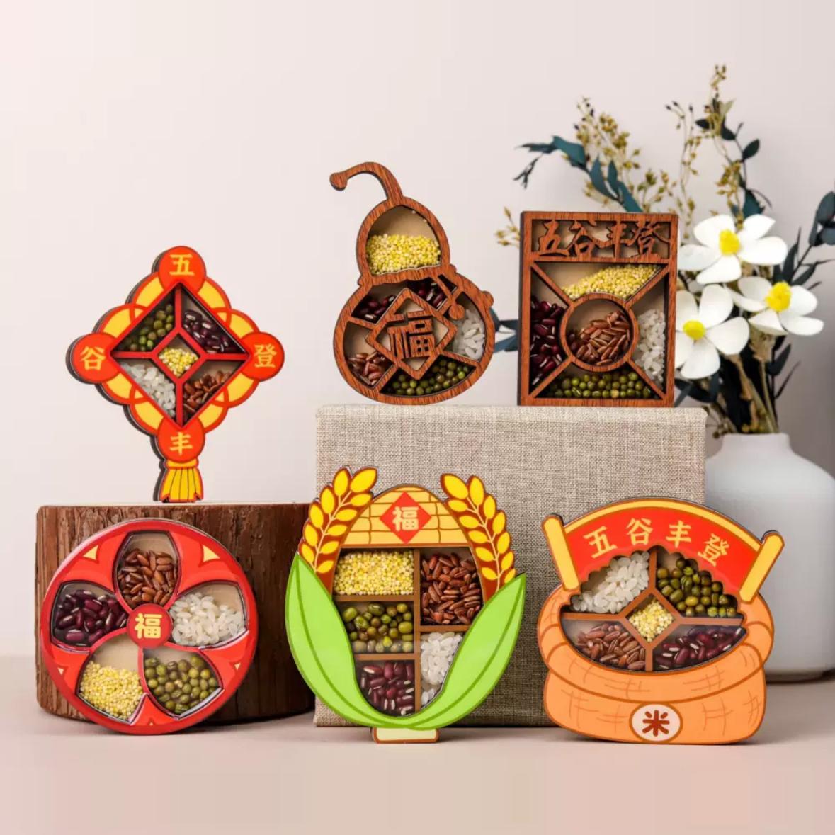 五谷丰登木质立体冰箱贴