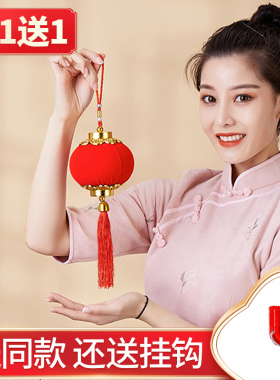 古风小红灯笼挂饰户外红色挂件结婚福字乔迁客厅室内中式新年装饰