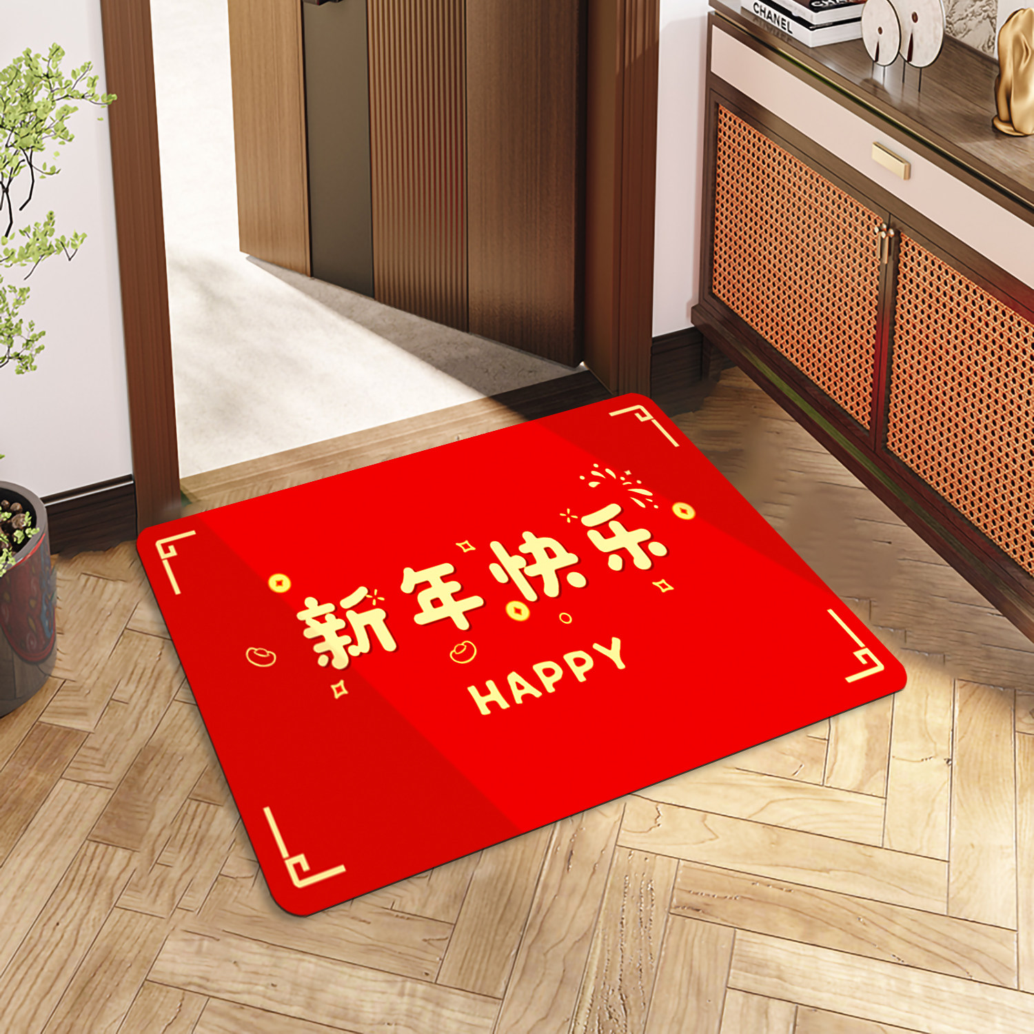 马年红色防滑地垫喜庆入户门垫进门门外门口地毯脚垫新年布置用品,居家布艺,入户地垫,淘宝优惠券,粉丝福利购,淘宝优惠卷