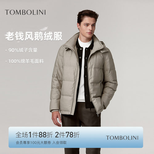 东博利尼羊毛短款鹅绒服