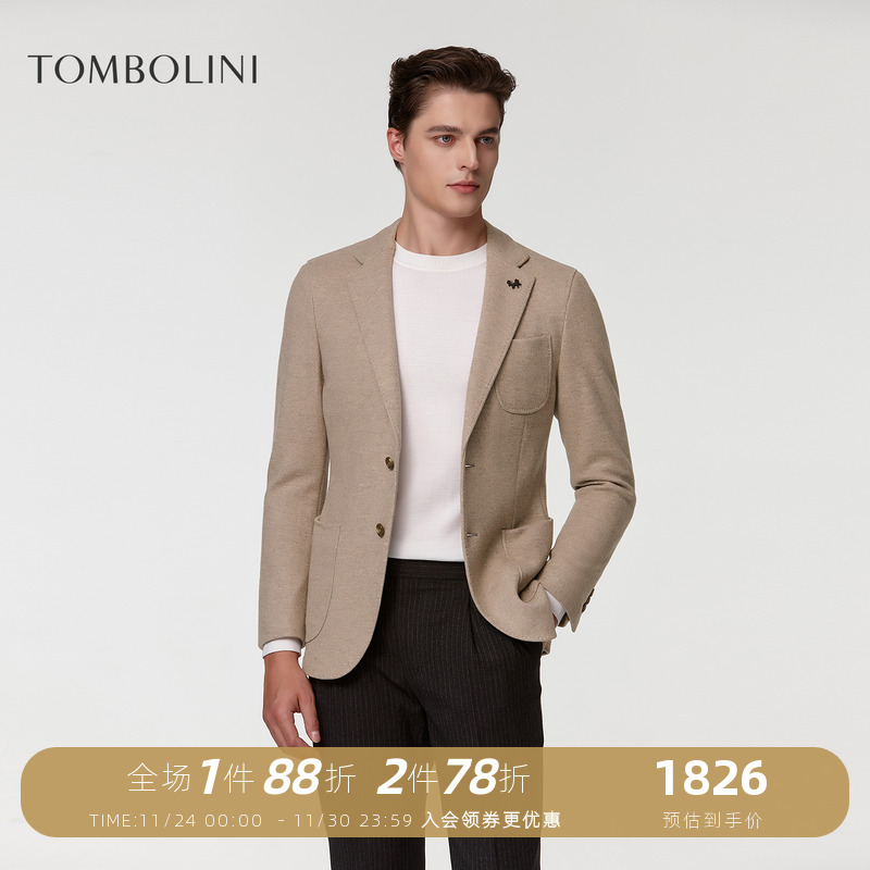 东博利尼男士秋冬羊毛呢西装外套