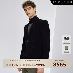 外套真皮皮衣潮 商务休闲羊皮西装 TOMBOLINI 东博利尼秋冬男士