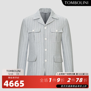 猎装 男士 东博利尼2025秋新款 休闲羊毛夹克西装 意大利进口面料