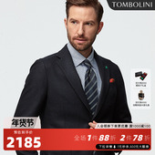 意大利进口面料 东博利尼秋季 羊毛西装 男士 藏青色休闲西服外套