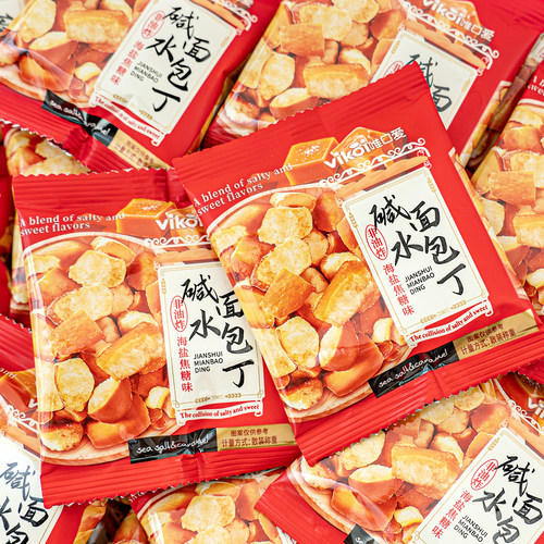 夏目友人唯口爱碱水面包丁海盐焦糖味饼干糕点休闲零食解馋充饥