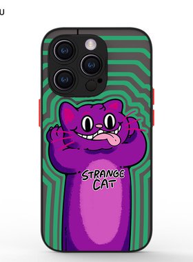 智卡奴 magsafe磁吸苹果13promax手机壳波纹猫iphone15保护套男新款14pro防摔12磨砂11高级感黑色xs适用女pm