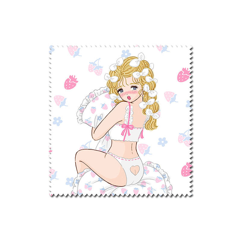 新品定制款日系Mikko精致女孩系列周边纤维去污去指纹眼镜布