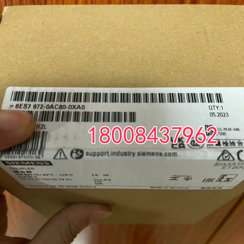 6ES7972-0AC80-0XA0西门子全新原装正品耦合器6ES7972-0AC80-0XA0