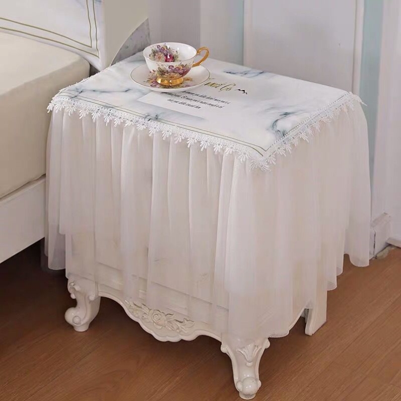 多用途床头柜盖布桌布盖巾冰箱罩洗衣机罩卧室家用家具遮盖防尘布