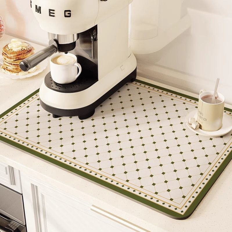 硅藻泥沥水垫轻奢复古厨房台面吸水家用杯碗碟干燥垫防滑防污垫子