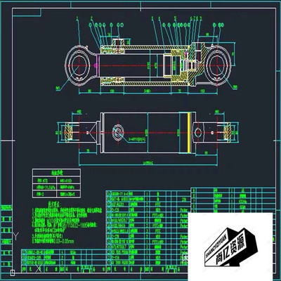 【X41】31.5MPa标准液压油缸全套16种总装图纸