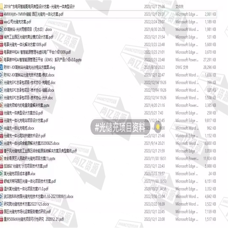 光储充一体典型设计，光储充一体化方案，高铁站光储充技术方案 商务/设计服务 设计素材/源文件 原图主图