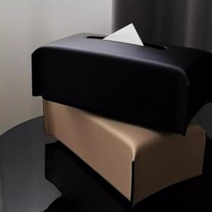 新款轻奢风经典皮质抽纸盒家用客厅茶几高级感装饰纸巾盒子高级感