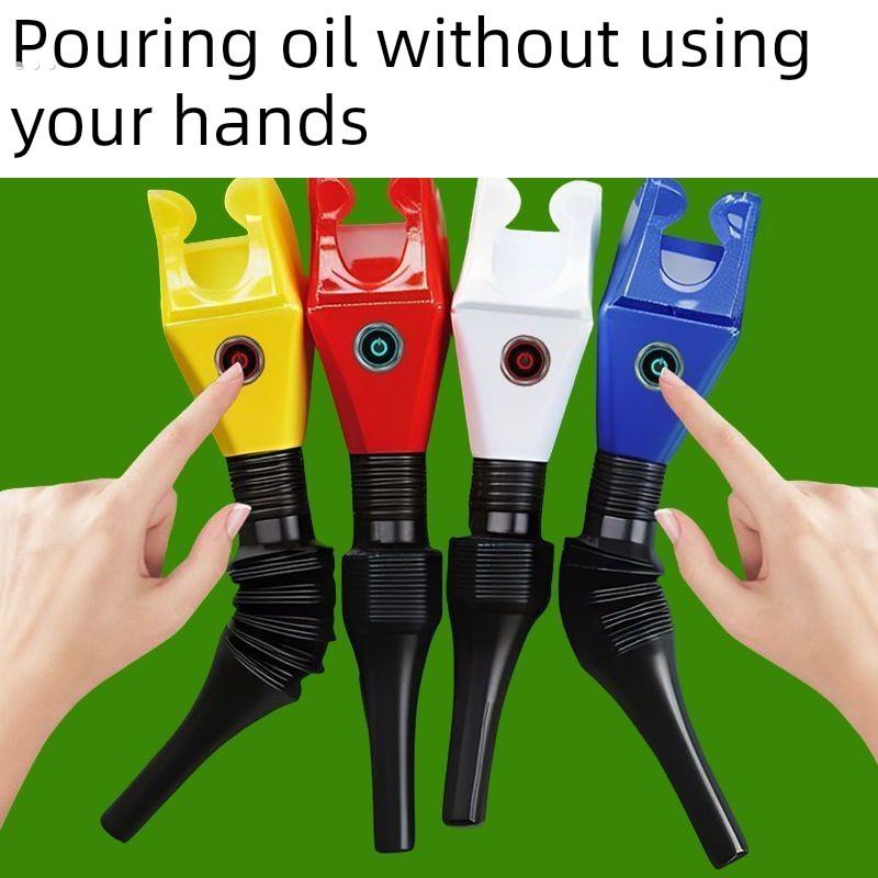 卡口漏斗便携防油免扶漏斗方形小漏斗卡口漏斗加油神器全自动新款