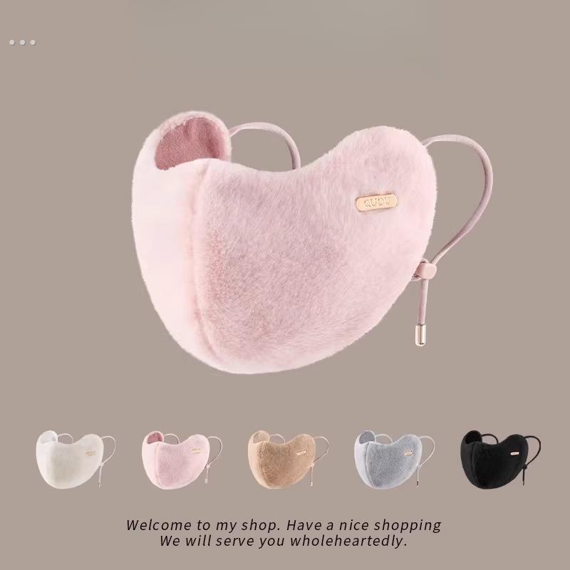 骑行保暖口罩女冬季加绒加厚防寒显脸小高颜值透气护眼角防风面罩