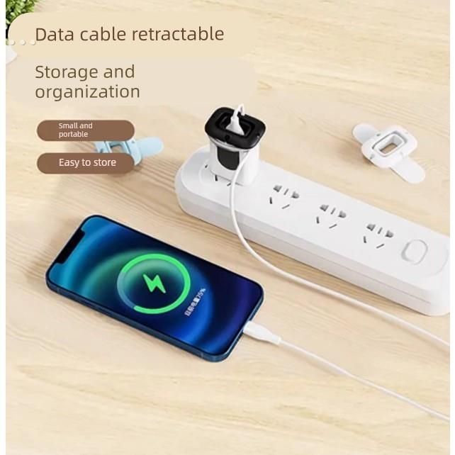 数据线伸缩收纳整理器手机充电线保护收纳绕线器可折叠简易理线器