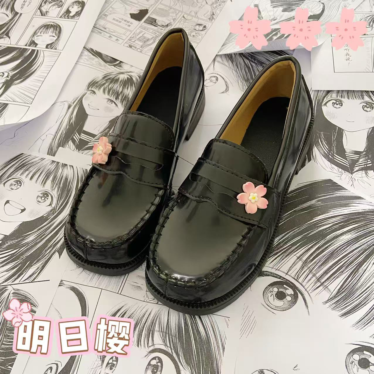 【明日樱】月之始原创JK洛丽塔jk制服鞋正统日系学院风校供女皮鞋