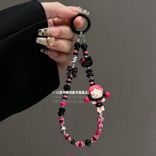 正版公仔手机链sp萌粒挂件高端合金链条原创diy挂绳dimoo可爱钥匙扣背包装饰配件女礼物手腕带串珠挂链手链壳