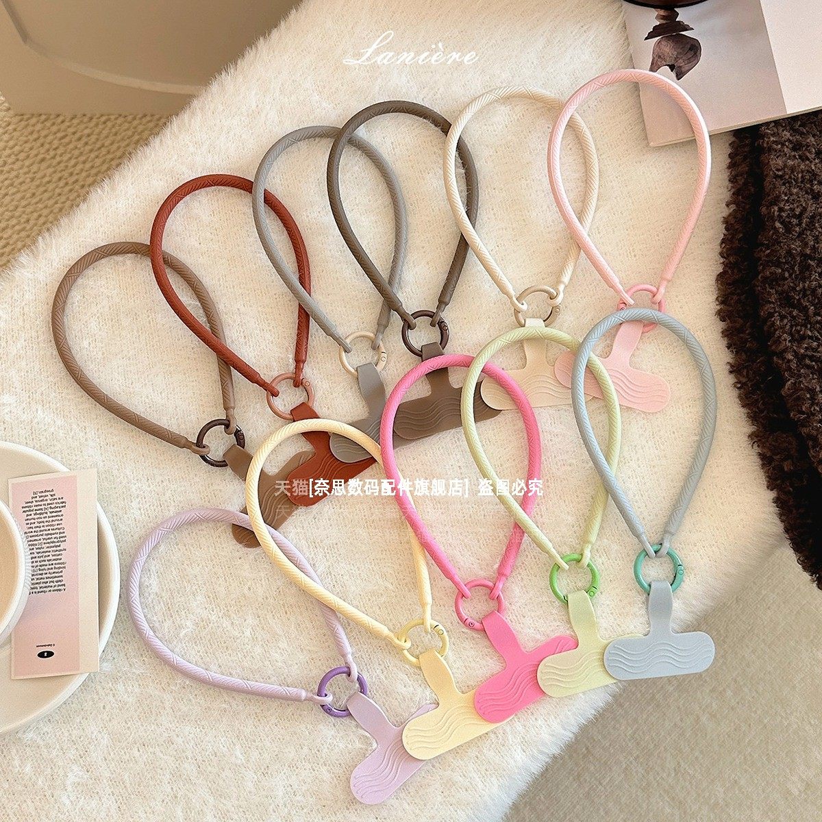 硅胶手机挂绳简约百搭挂手腕手绳短款便携腕带挂件防摔绳子ccd相机钥匙扣包包防丢挂饰吊绳腕绳链男女垫片壳