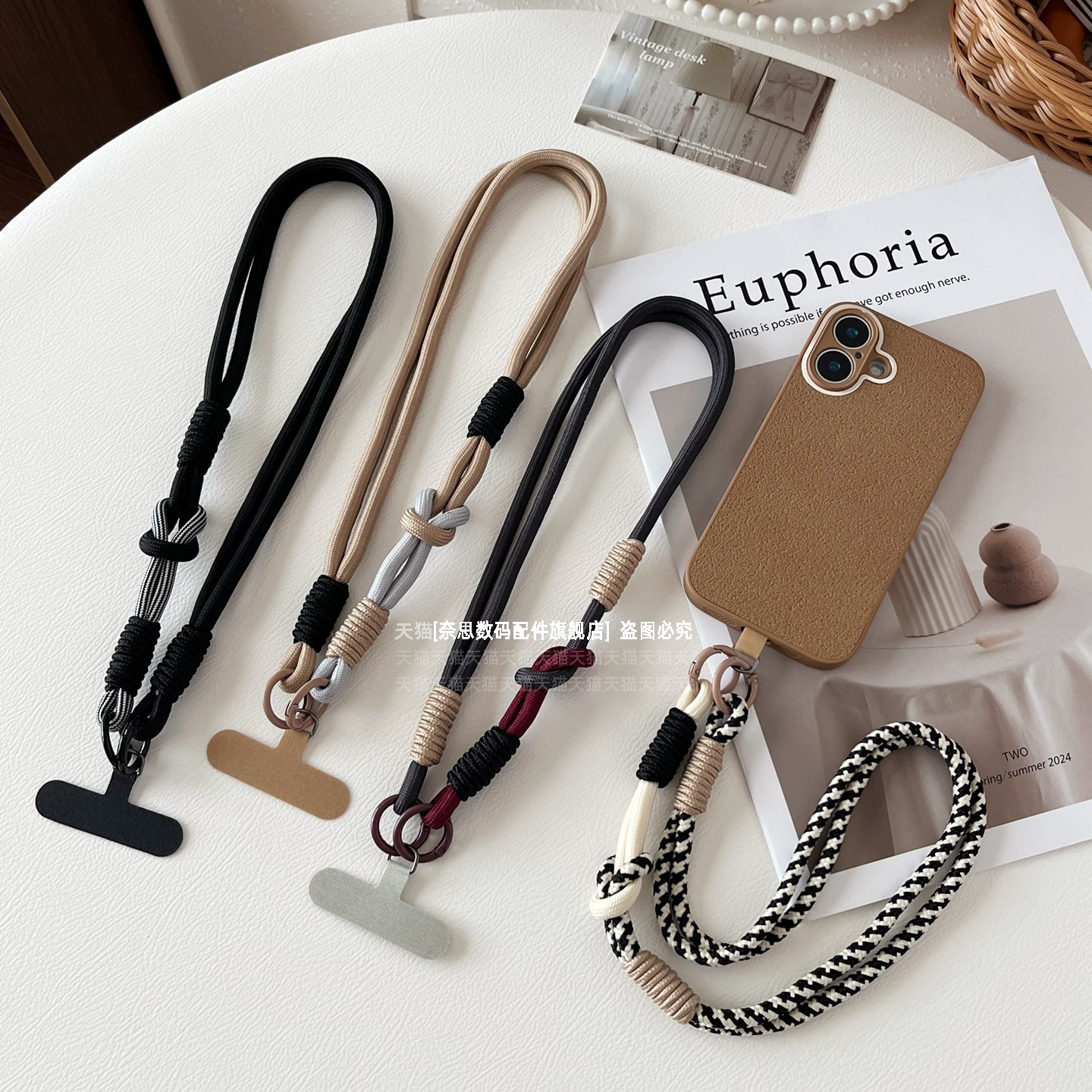 腋下单肩手机挂绳2025新款复古美拉德时尚挂件结实包包肩带挂手腕手提个性网红手绳吊绳链挂饰小众高级垫片壳