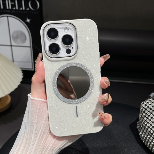 带补妆镜苹果手机壳,自拍神器