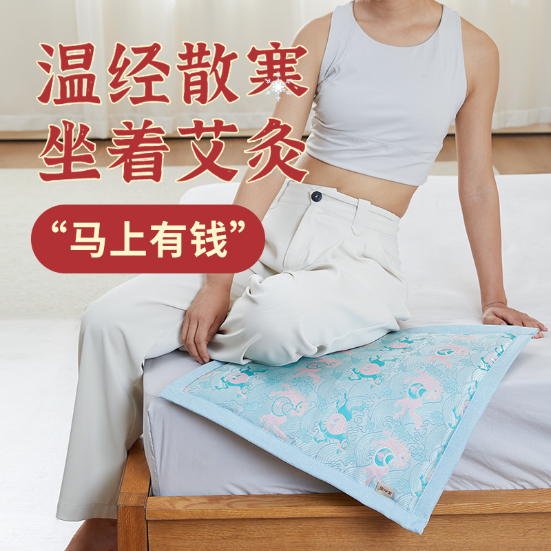 王小圆艾草热敷包电加热艾灸坐垫养生艾绒垫子臀部办公室椅子座垫