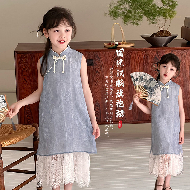 艾摩贝贝女童夏季国风汉服