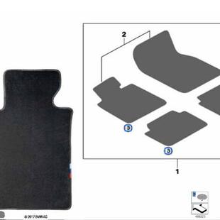 BMW宝马原厂2系G4787双门跑车mperformance丝绒脚垫BMW汽车专用MP