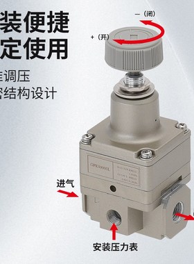 代替亚德客高精密调压阀气动减压阀GPR20006 30008 4001015/L/H/M