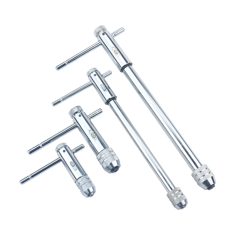 正反可调式棘轮丝锥扳p手绞手丝攻扳手T型加长型丝锥铰手攻丝工具