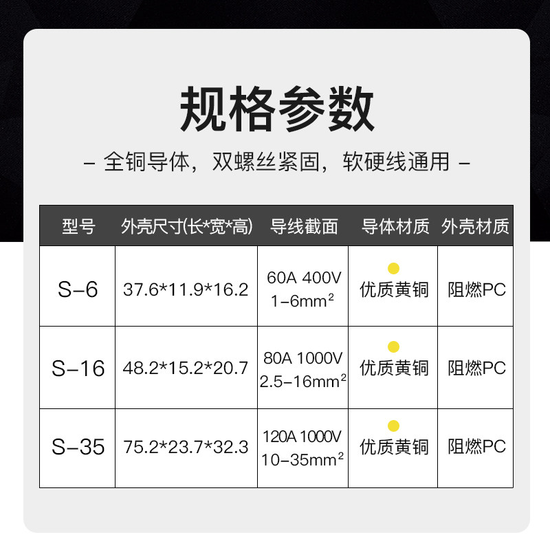 康哲可拼接大功率接线端子铜铝过渡对接头螺丝电线连接器1~35平方,厨房电器,商用制热电器配件,淘宝优惠券,粉丝福利购,淘宝优惠卷
