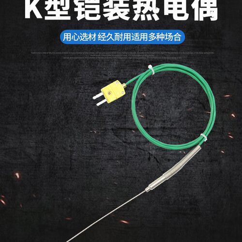 耐高温K型铠装热电偶WRNK191可弯曲温度探头高温1100炉温热电偶