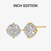 INCH EDITION玫瑰耳钉耳饰女气质感小巧精致锆石耳钉时尚