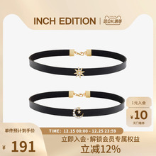 【赵丽颖同款】INCH EDITION项圈choker项链女黑色设计脖颈锁骨链