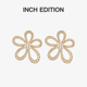 INCH EDITION人间富贵花蕾丝大花耳环高级感百搭轻奢新款 耳饰