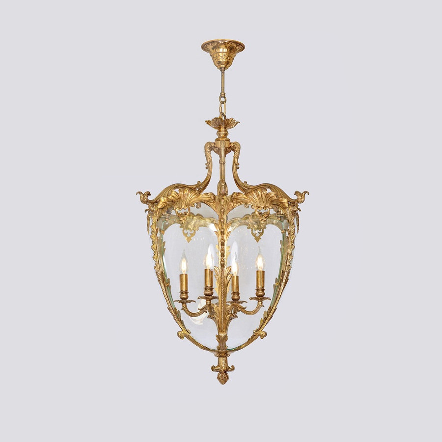 诗享家 法式门厅吊灯欧式奢华别墅走廊过道玄关笼子复古全铜灯饰