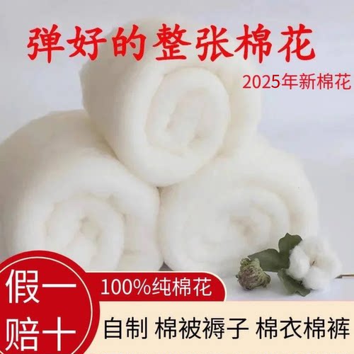 正宗新疆棉花一级优质长绒棉散装棉被被芯棉胎棉絮手工褥子填充物
