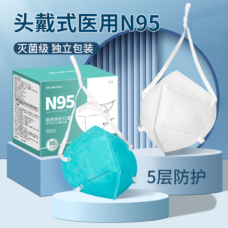 头戴式n95医用防护口罩防流感