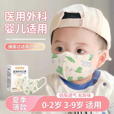 婴儿尺寸口罩0到6月婴幼儿小月龄