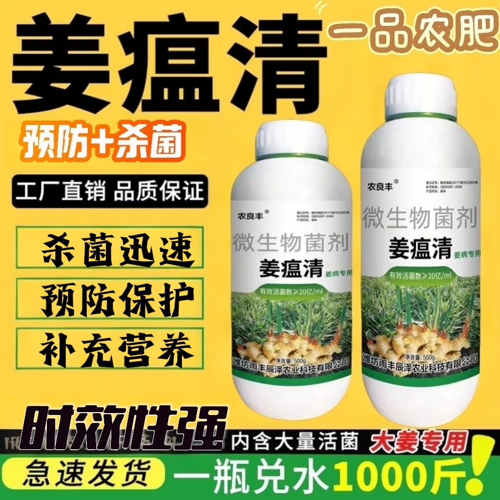 姜瘟清姜瘟净生姜大姜根腐黄叶烂脖子杀菌剂微生物菌剂正品叶面肥