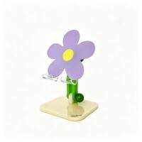Cute flower-shaped acrylic phone stand, office desktop stand, decorative flower-shaped creative Instagram niche design, suitable for Apple iPhone17pro, foldable and lift-up ipad tablet stand thumbnail 3