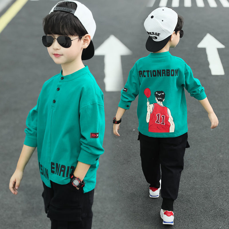 Children's clothing Boys T-shirt 2020 new pattern Spring and summer Autumn Length POL Base coat children CUHK Western style jacketin the Men's clothing, T-shirt  category - from Buy2taobao.com to provide professional Taobao agent buy service