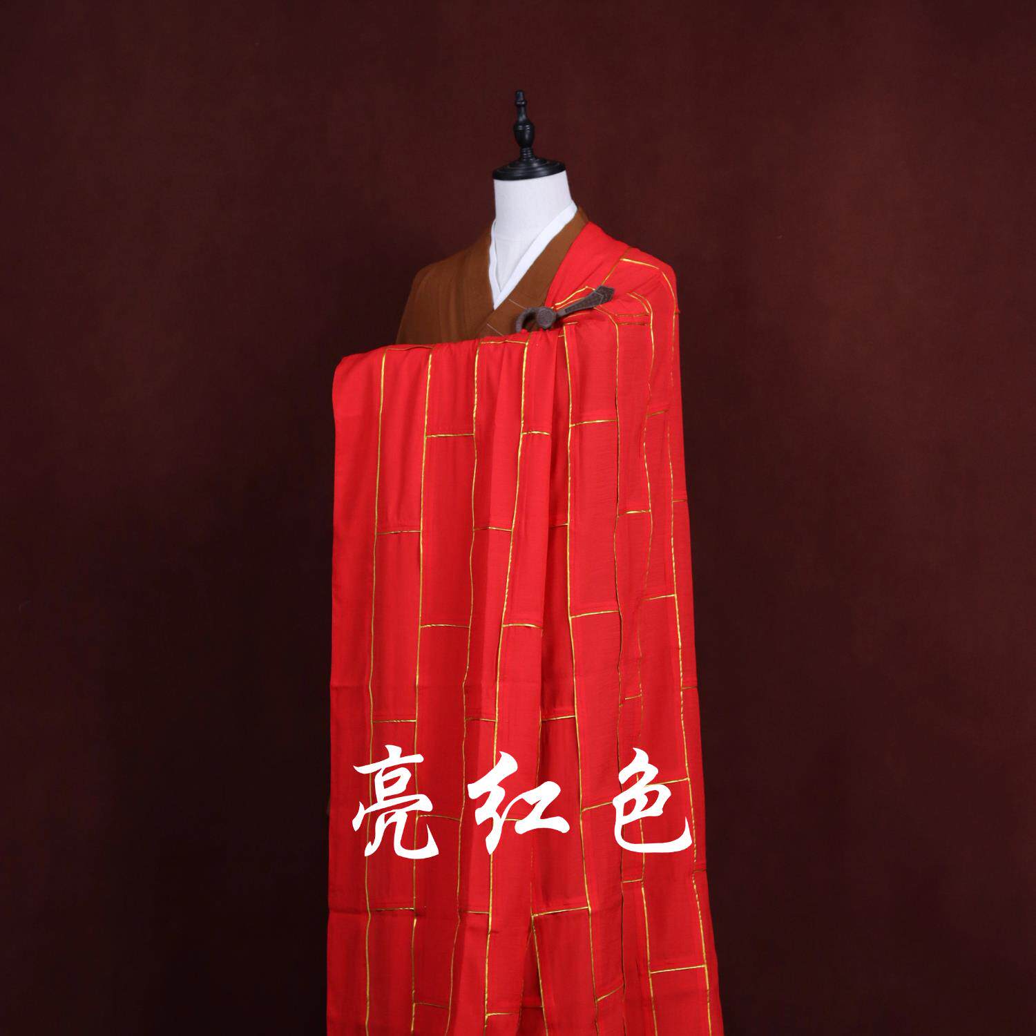 特卖僧服祖衣袈裟25条金边法会僧衣四季台湾麻纱红色搭衣供养师父