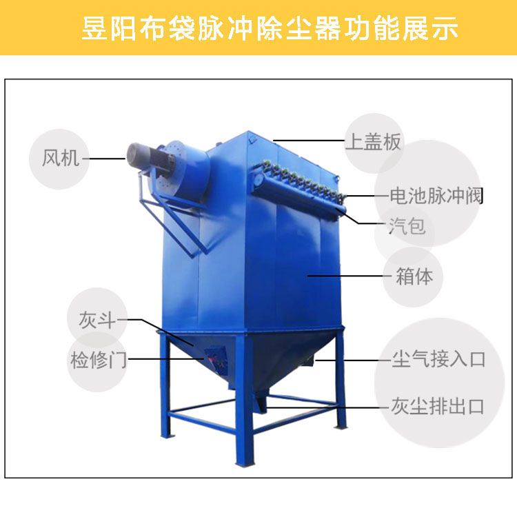 小型脉冲布袋除尘器锅炉袋式除尘设备工业粉尘收集仓